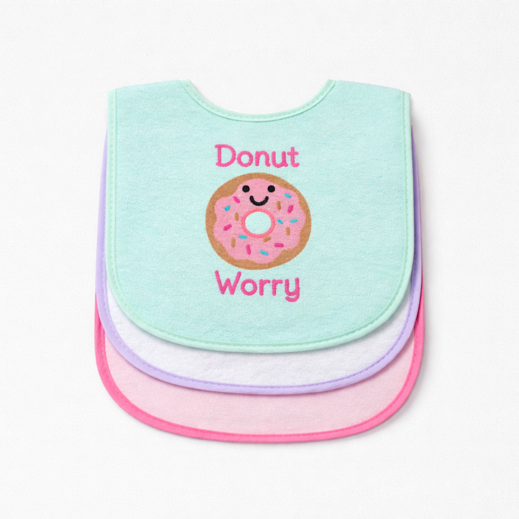 Alfeier Cute Printed Baby Bib Set – Soft & Absorbent Feeding Bibs (Pack of 3)(042Lh)