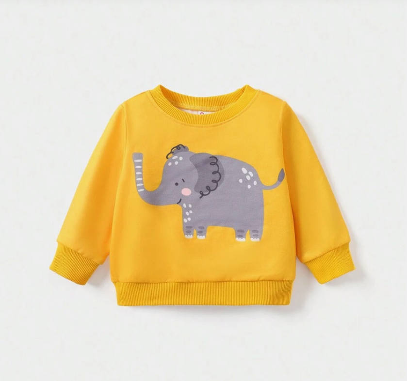 Cute unisex Sweatshirt elephant Print