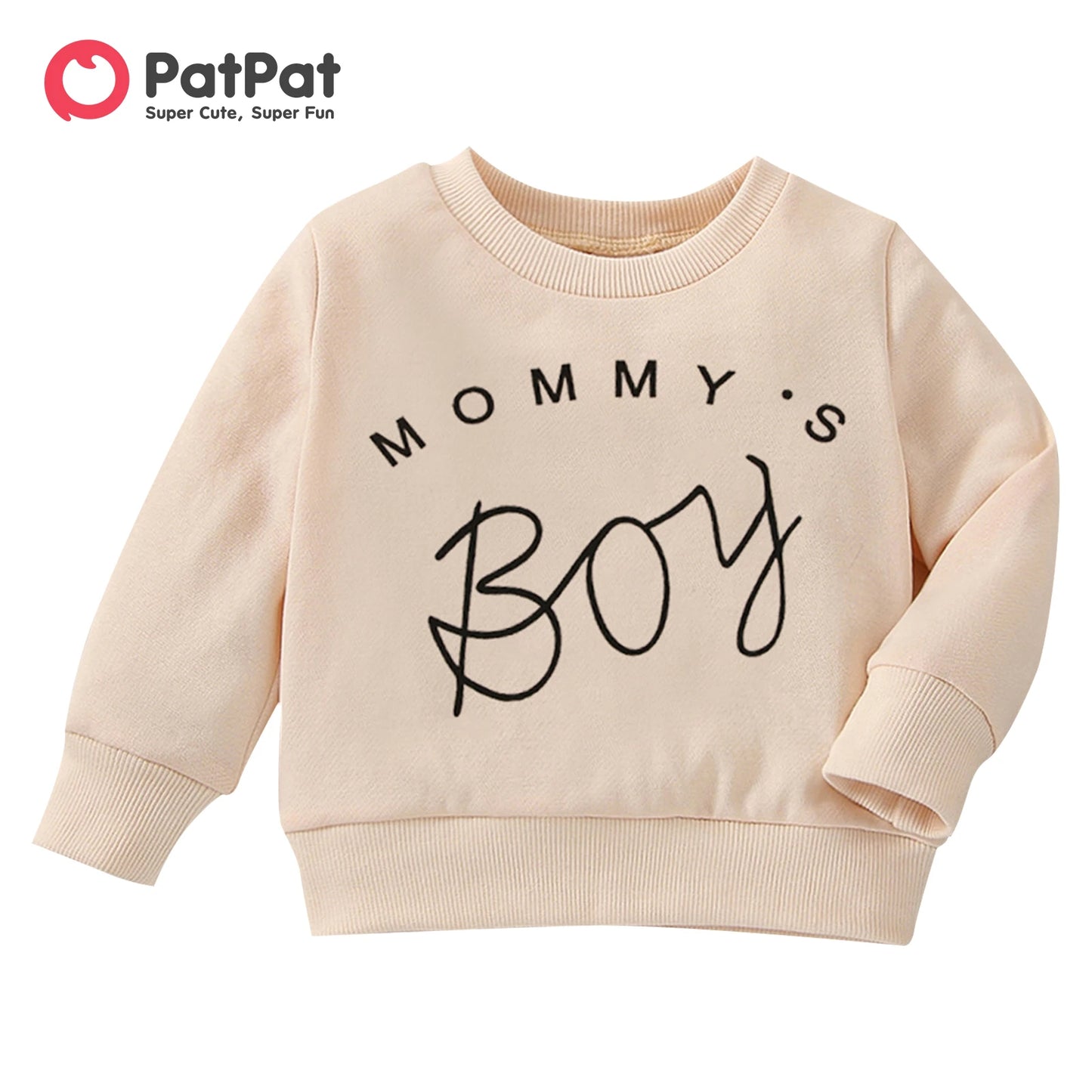 Winter Letter printed round neck pullover long sleeved top