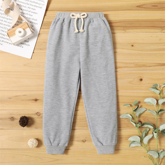 Toddler Boy/Girl Casual Cotton Elasticized Pants Grey