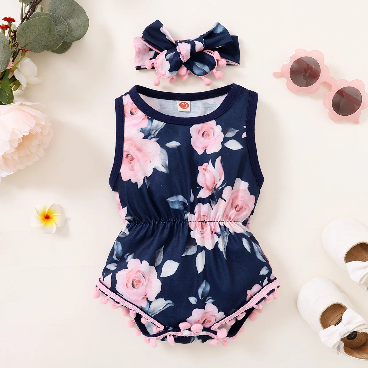 Baby Flower Romper Headband
