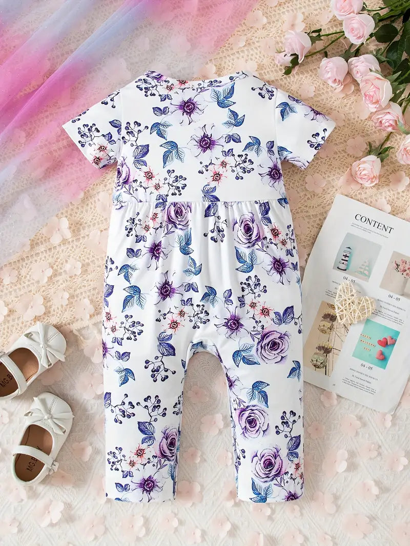 Sleeveless Floral Patterned Romper