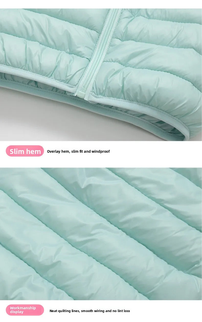 Boys Girls Puffer Down Vest Toddler Sleeveless Jacket Red