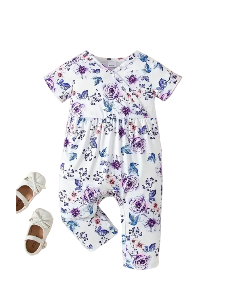 Sleeveless Floral Patterned Romper