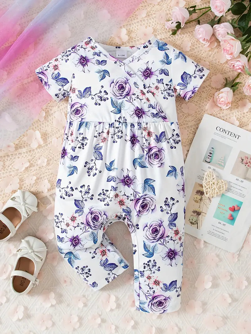 Sleeveless Floral Patterned Romper