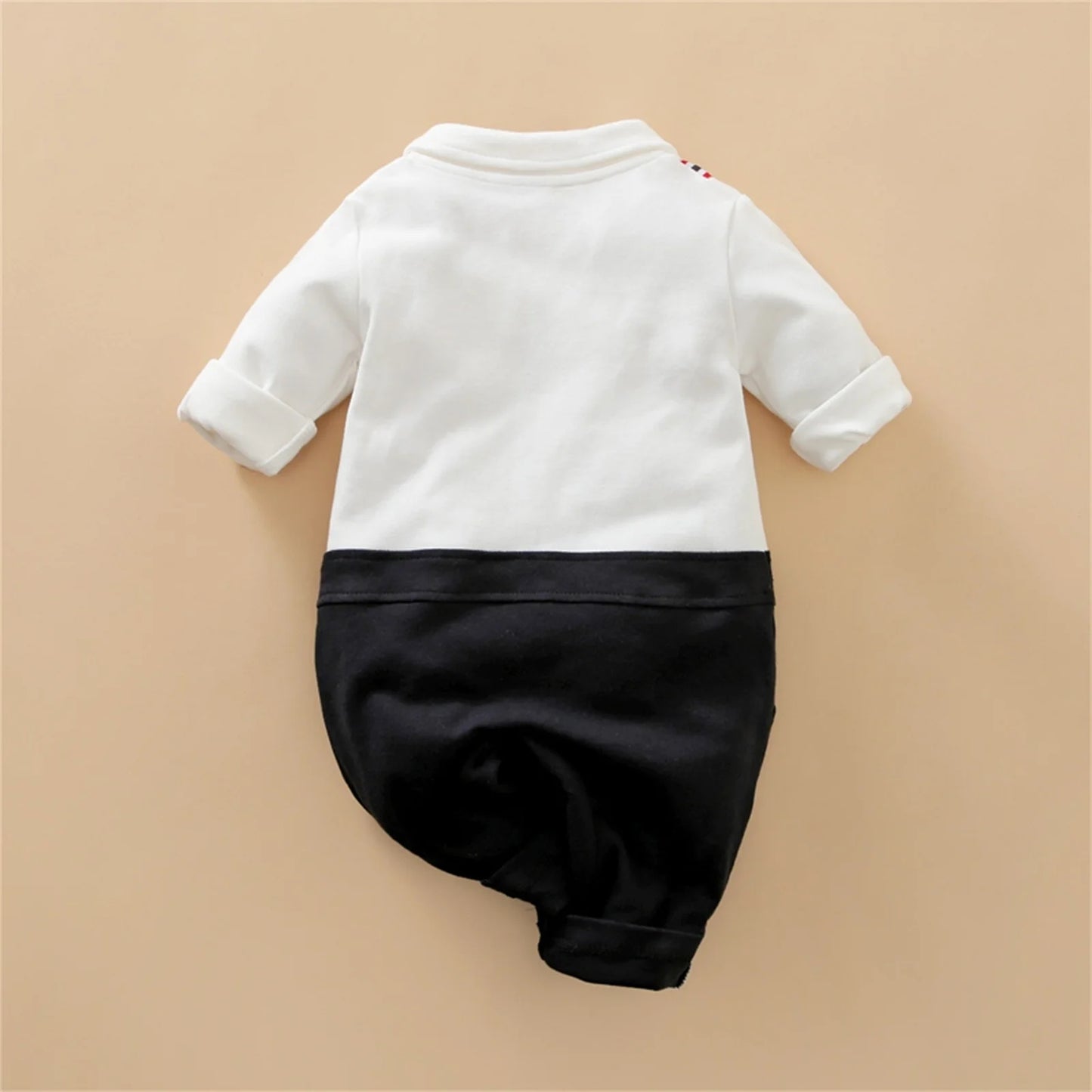 Baby Boy Long-sleeve Gentleman Bow Tie Baby Jumpsuit