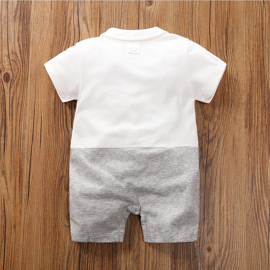 Baby Boy Gentle Style Faux-two Romper