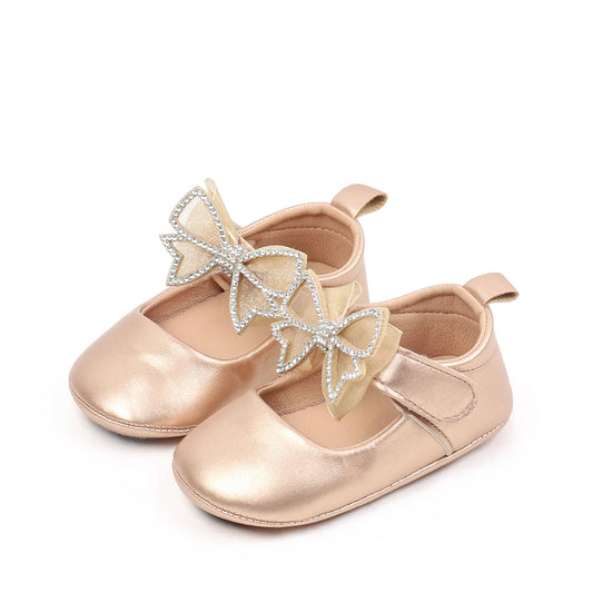 Adorable Baby Shoes with Sparkly Butterfly Soft and Comfortable -H