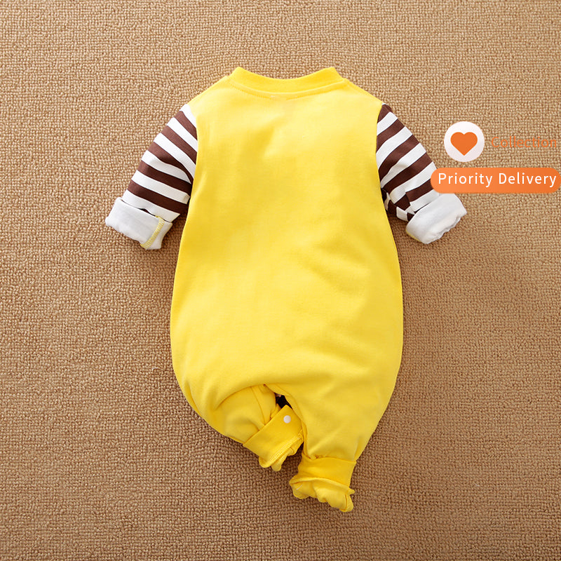 Cartoon Casual Jumpsuit Yellow