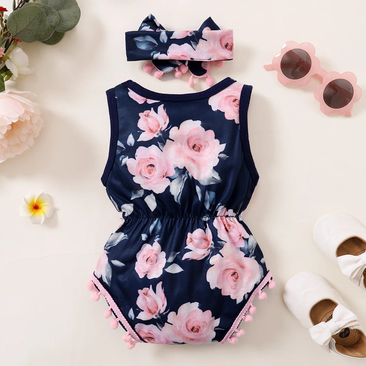 Baby Flower Romper Headband