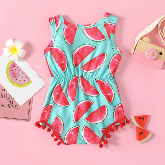 Baby Girl  watermelon Romper