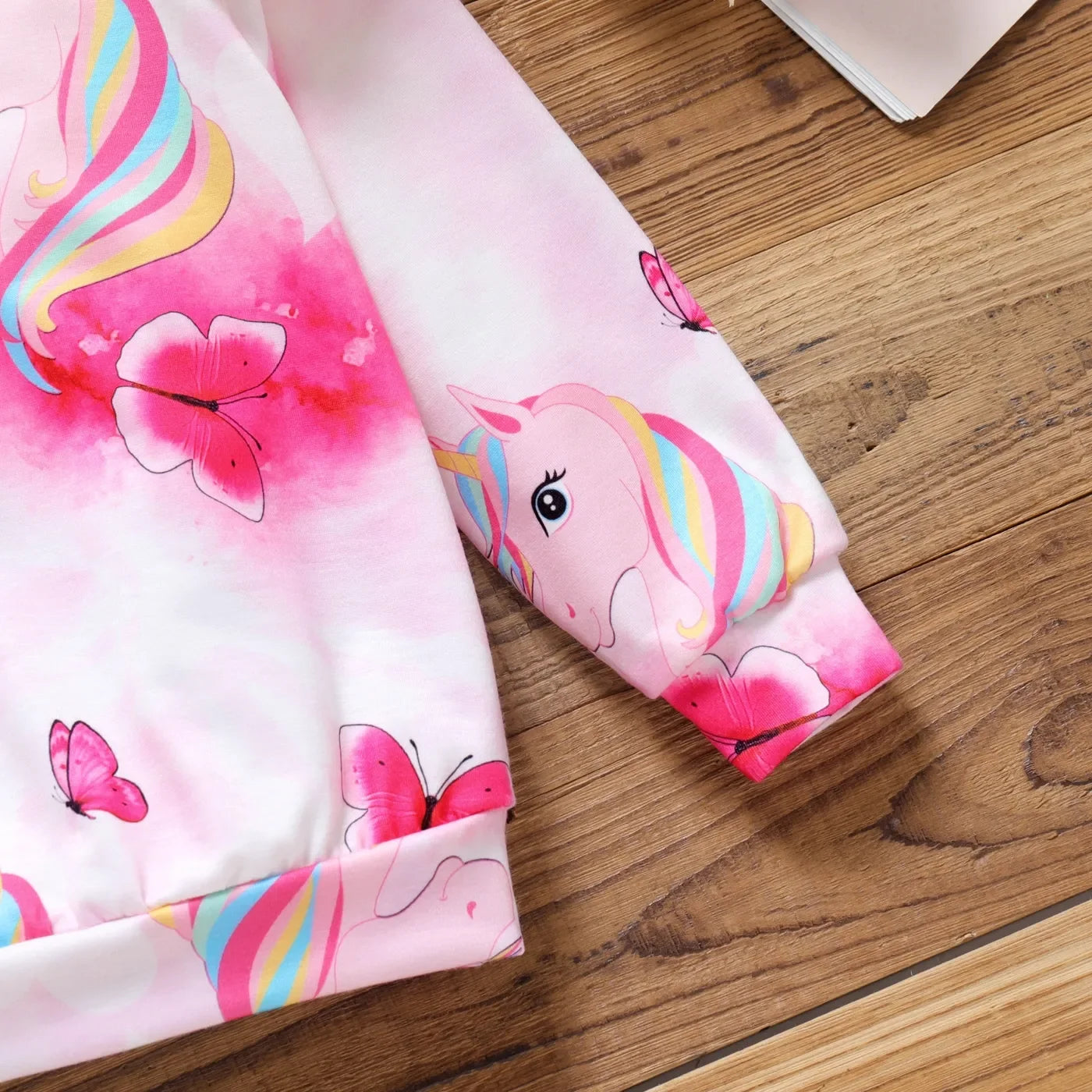 Toddler Girl Clothes Baby Girl Sweatshirt Long Sleeves Animal Unicorn Butterfly Print Ruffled Pullover