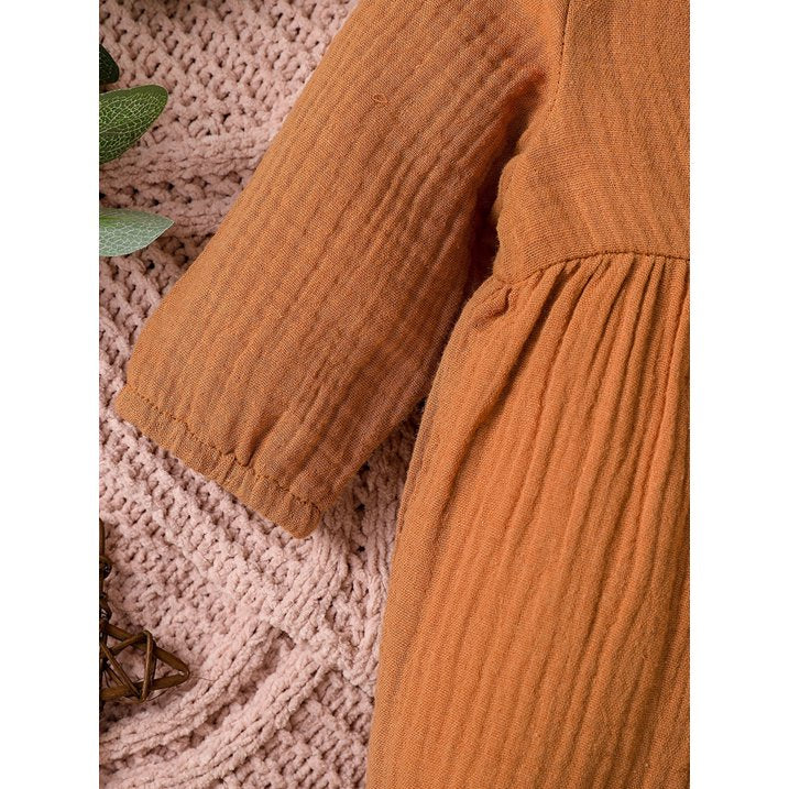 Jumpsuits Ruffles Long Sleeve Bodysuits with Headband