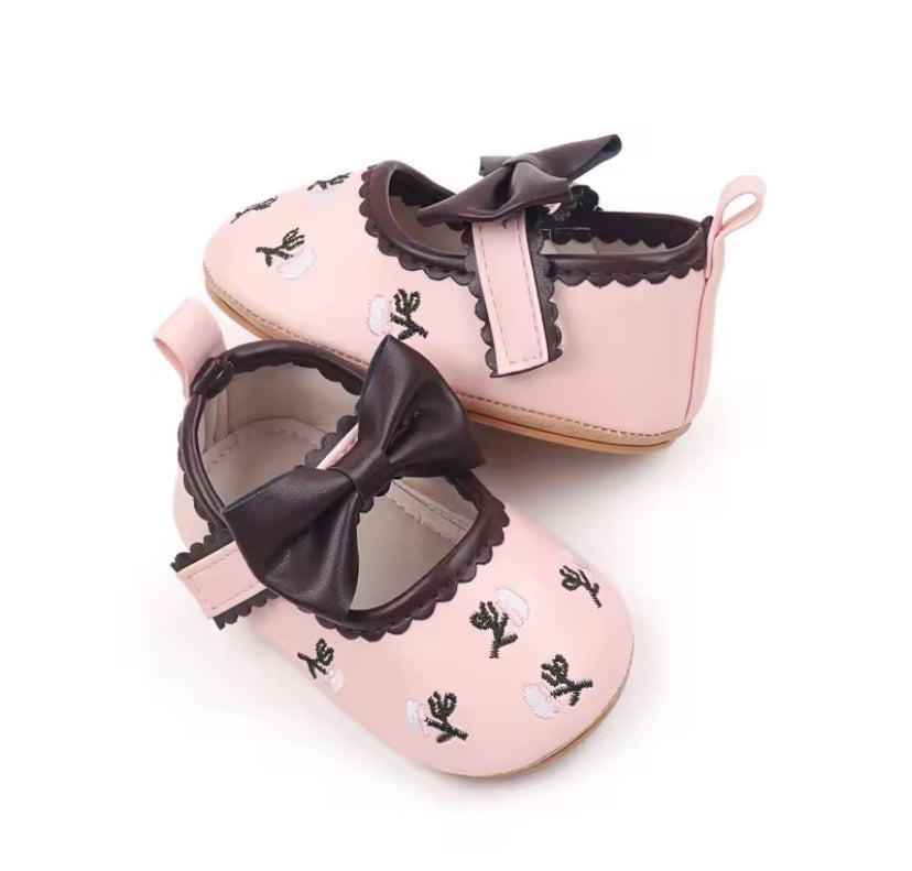 New Baby Shoes Cute Bowknot Infant Girls Princess Dress Shoes Spring Autumn Newborn Girls Crib Shoes PU First Walkers -S