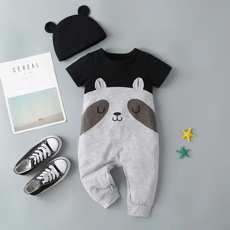 Baby Panda Romper and Hat