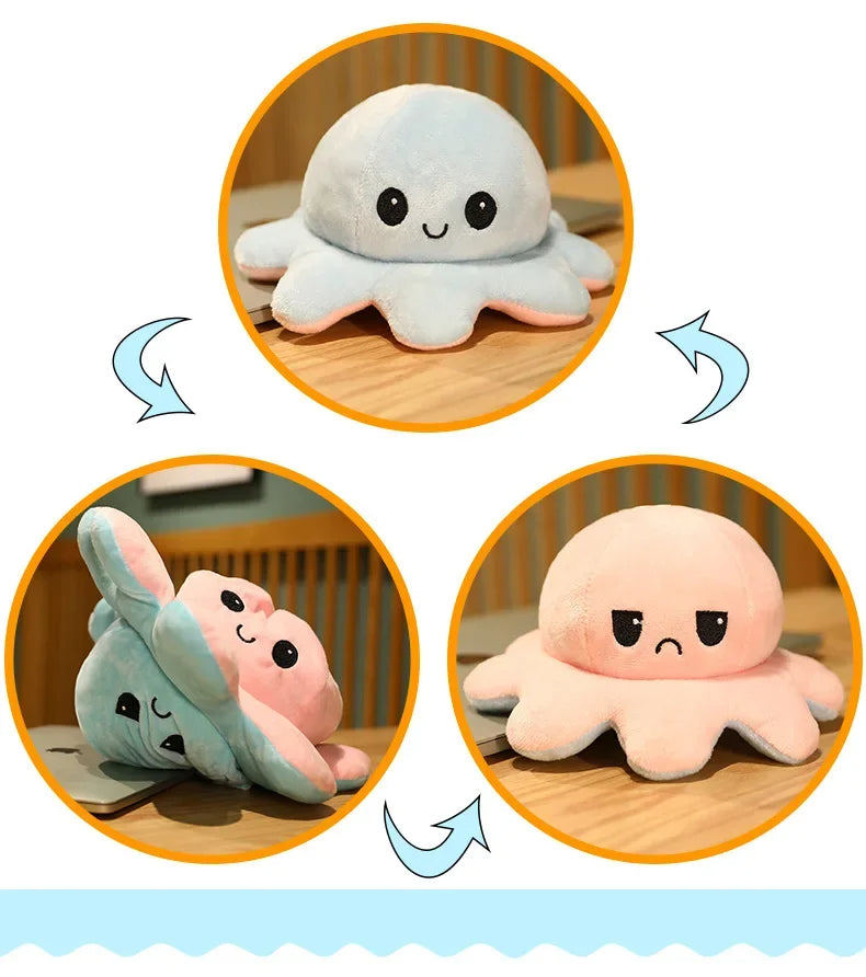 Double-Sided Flippy Octopus Plush Toy