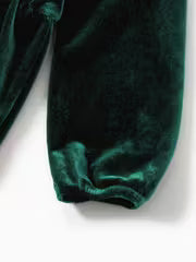 Solid Dress Valet Ruffled Long-sleeves Romper