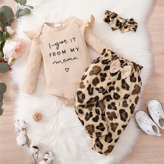 Baby Girls Clothes Long Sleeve Romper Jumpsuit Pants Outfit Set