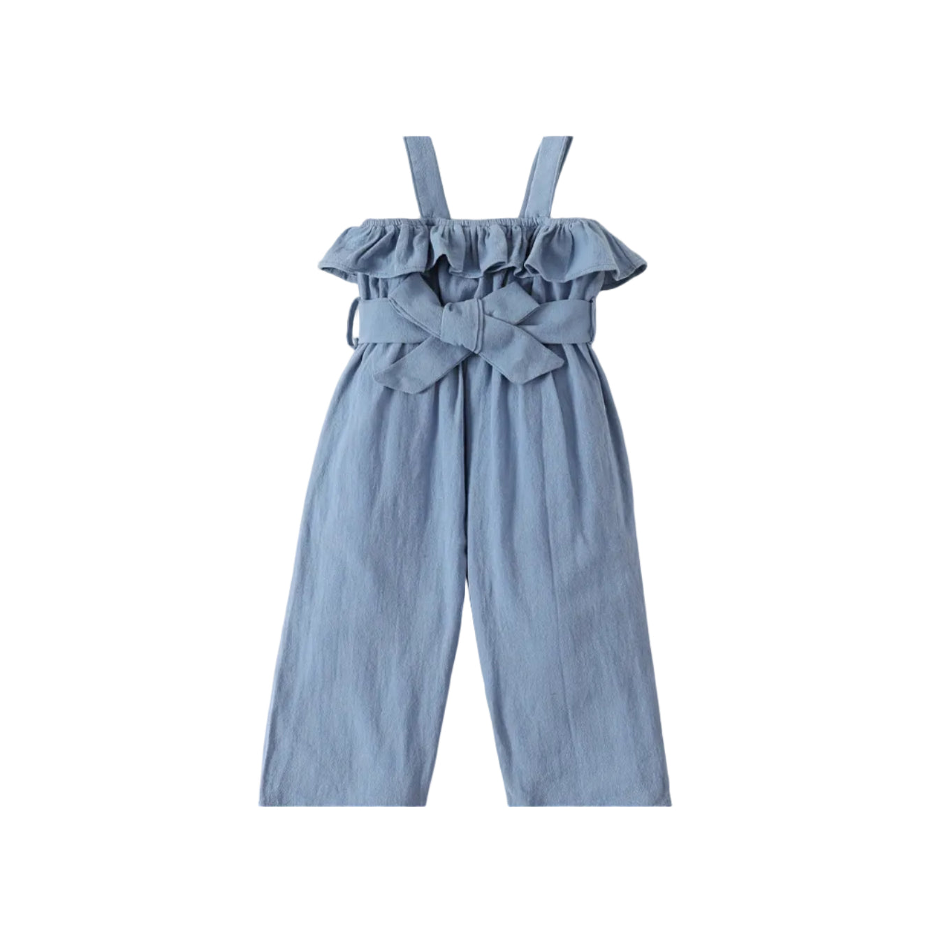 Toddler Girl Colorful Stripe Ruffled Jumpsuit