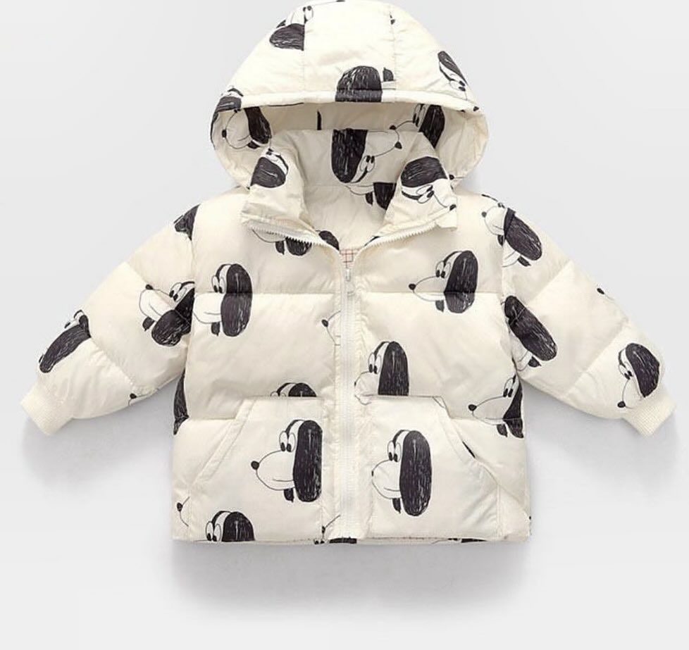 Dog-Print All-Over Padded Jacket by Bobo Choses