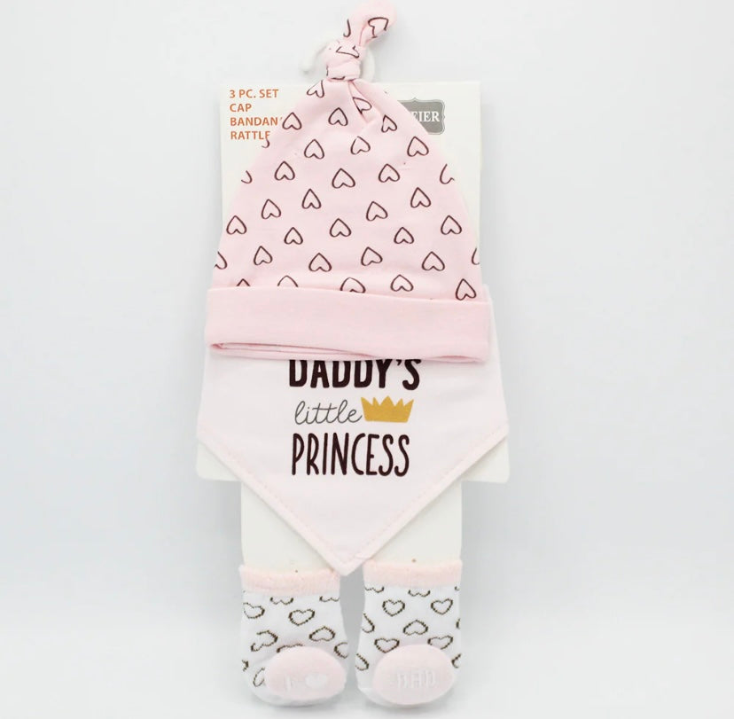 Baby Cap, Bib & Sock 6-9M 3 Pcs Set space -S