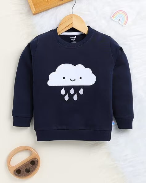 Boys Graphic Crewneck Sweatshirt – Trendy Print for Everyday Wear