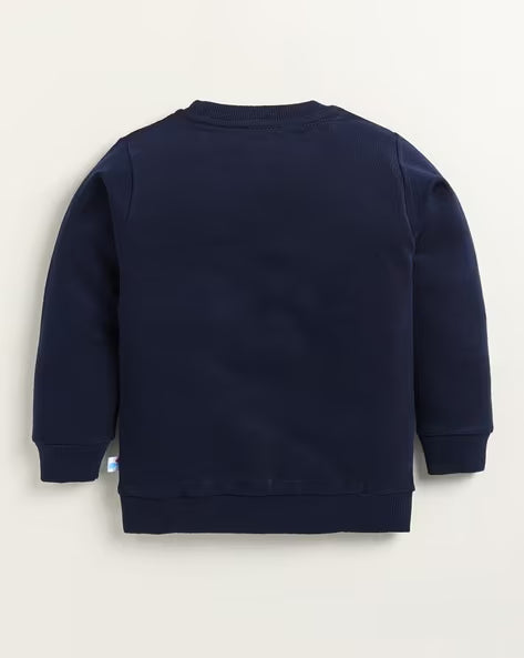 Boys Graphic Crewneck Sweatshirt – Trendy Print for Everyday Wear