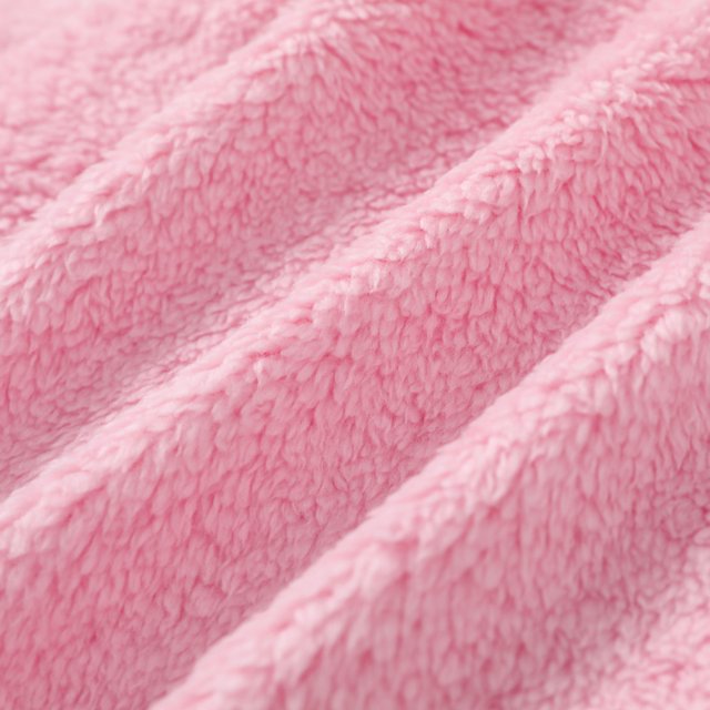 Plush Hooded Teddy Jacket for Kids – Soft Fuzzy Zip-Up Outerwear Pink