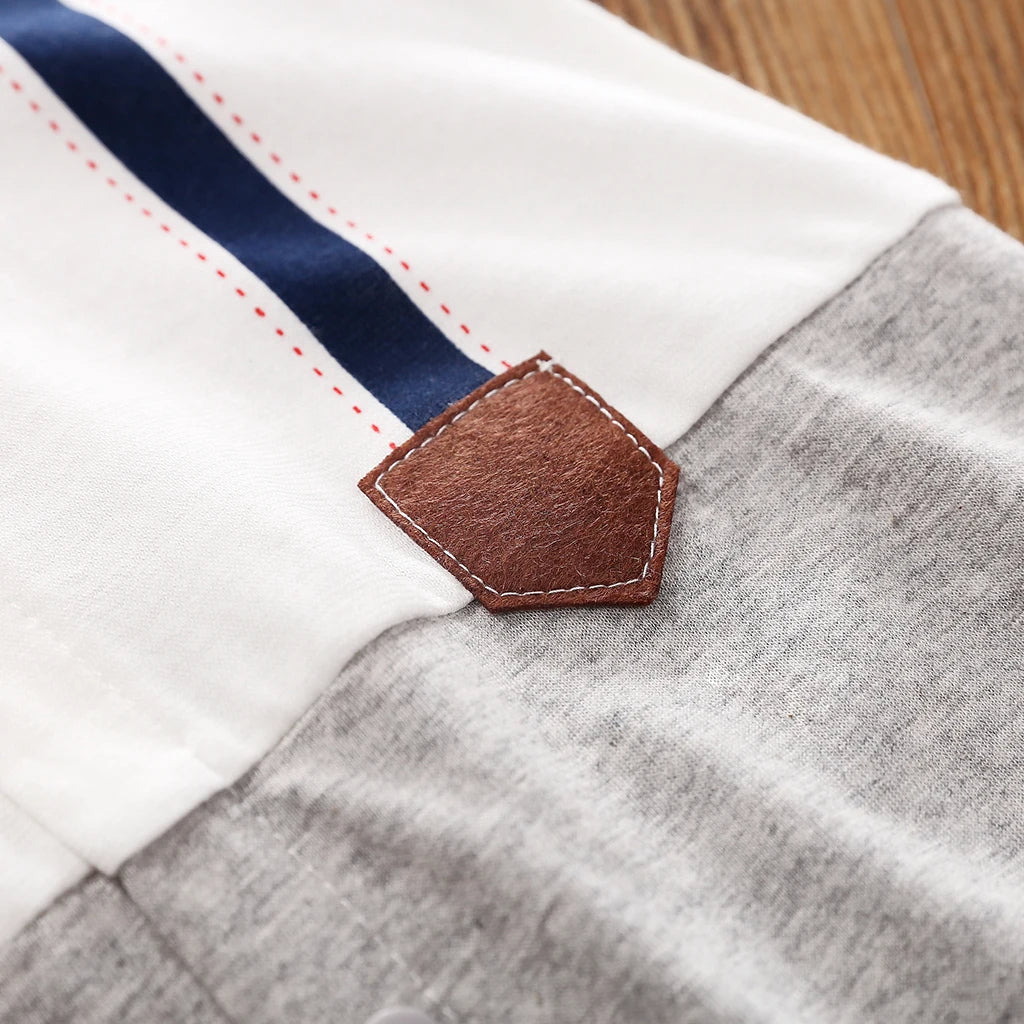 Baby Boy Gentle Style Faux-two Romper