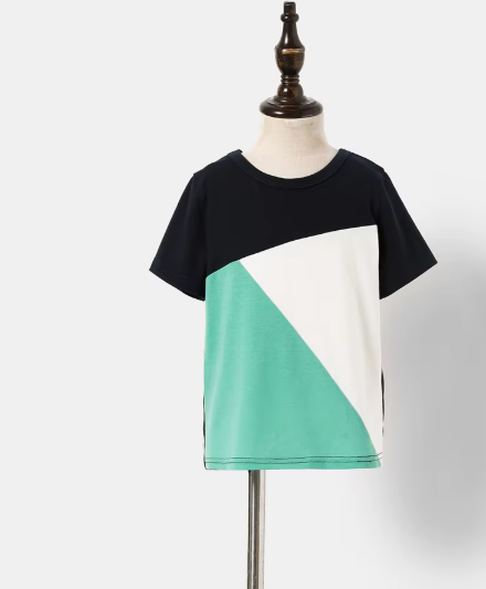 Green Color Block Tee