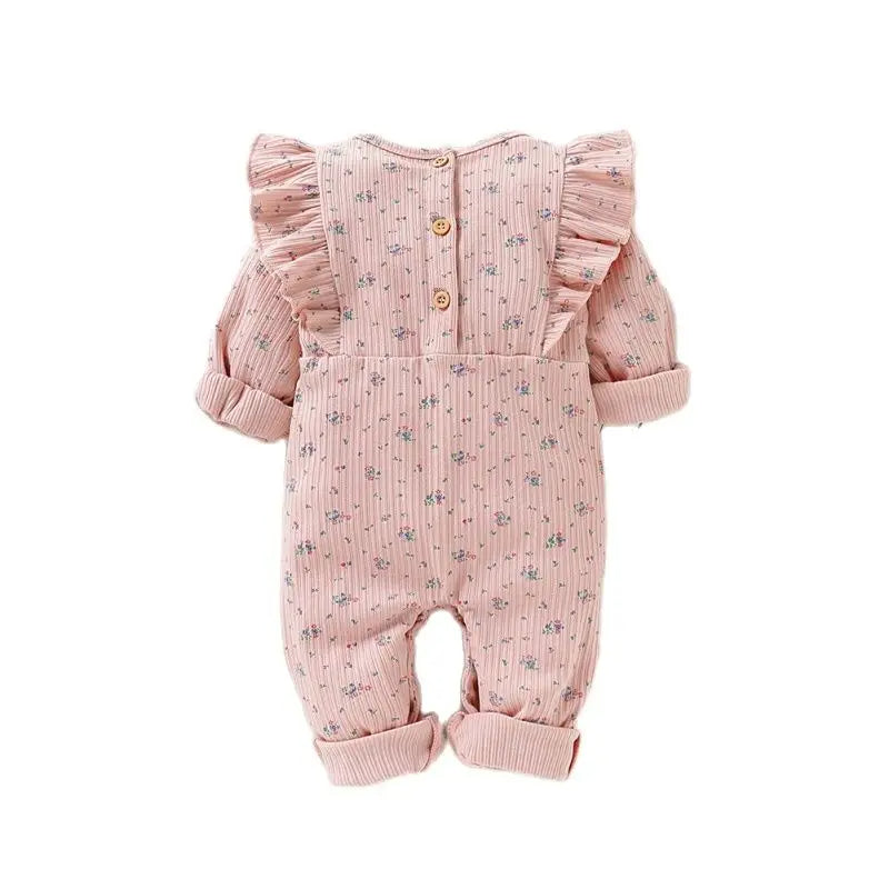 Winter Floral Baby Romper For Girl