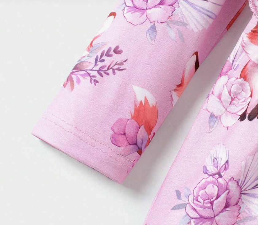 Girl Sweet Animal Fox Ruffle Dress