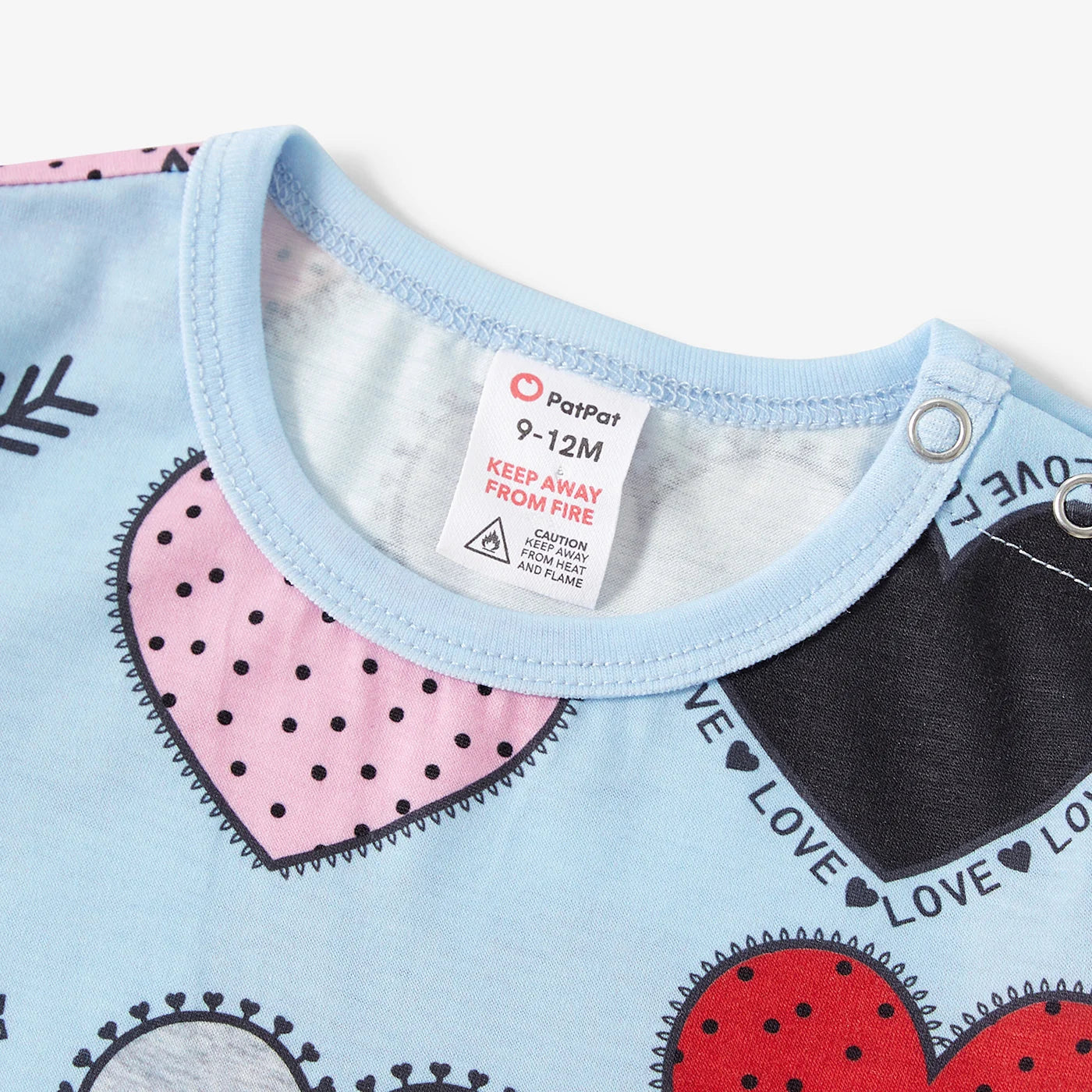 Cute unisex Long-sleeve Love Heart Letter Print Jumpsuit