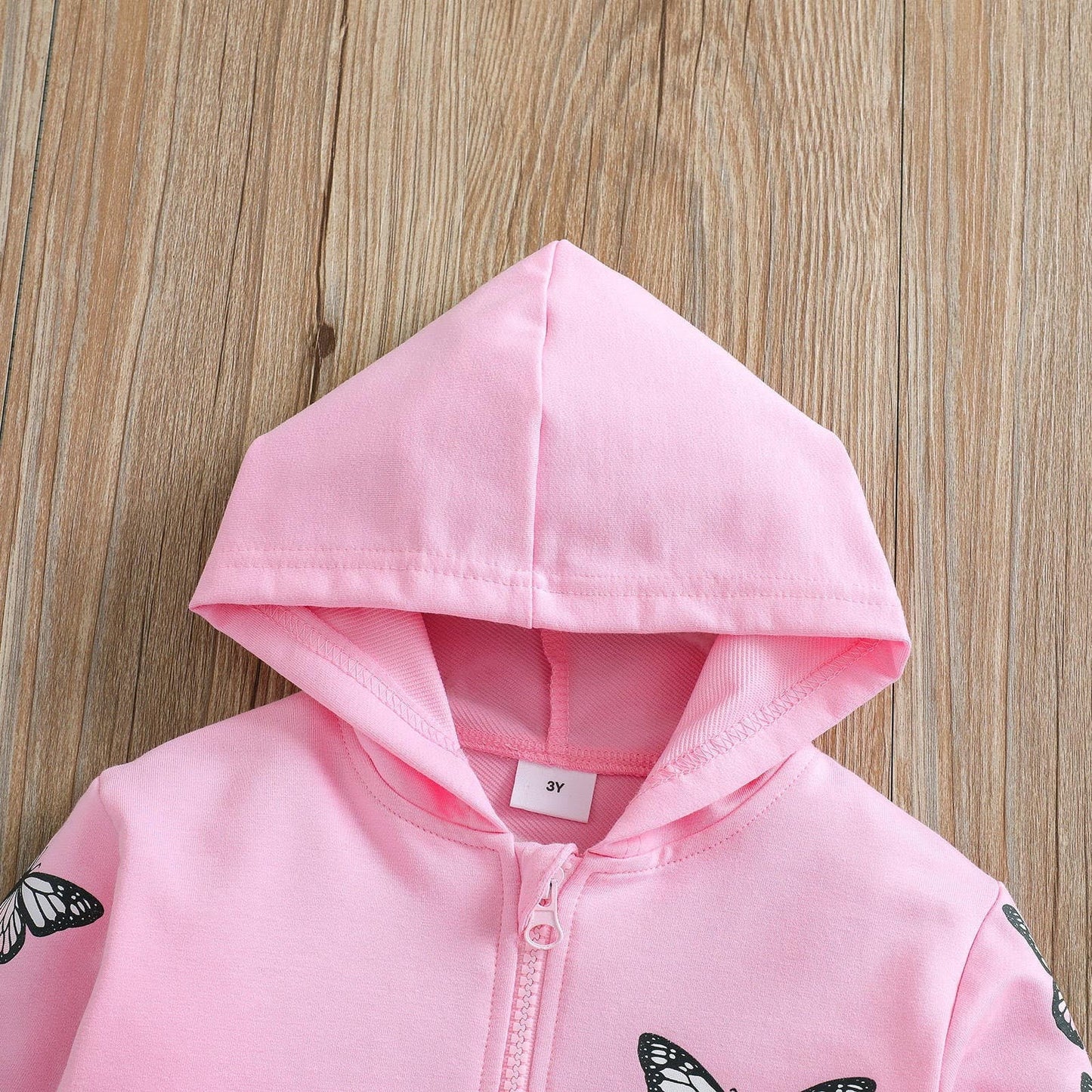 Baby Girls Full Zip Hoodie Butterfly Cartoon Sweatshirt