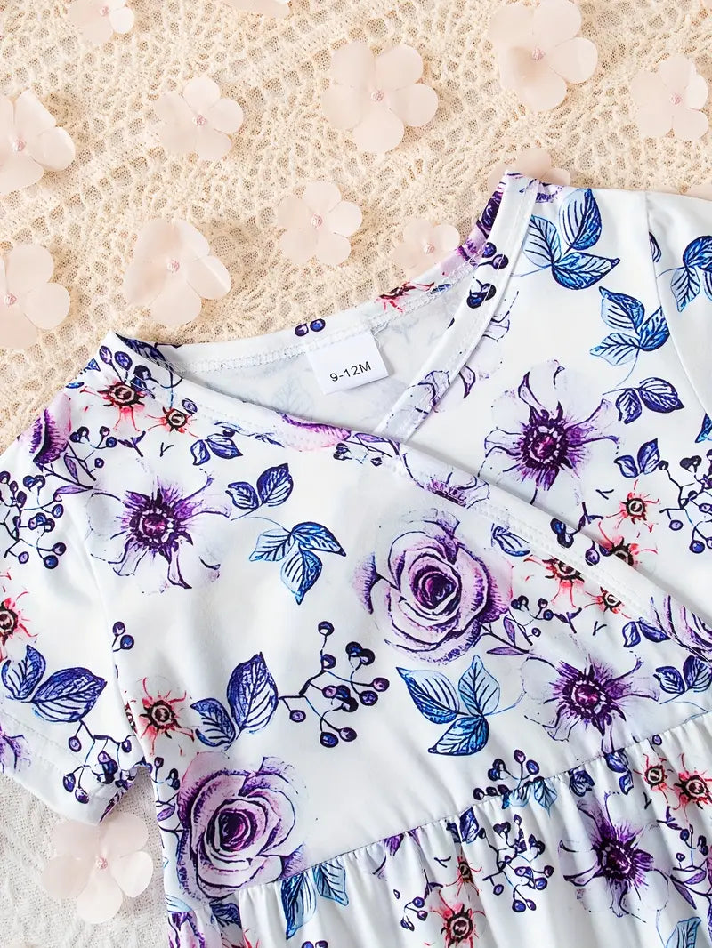 Sleeveless Floral Patterned Romper