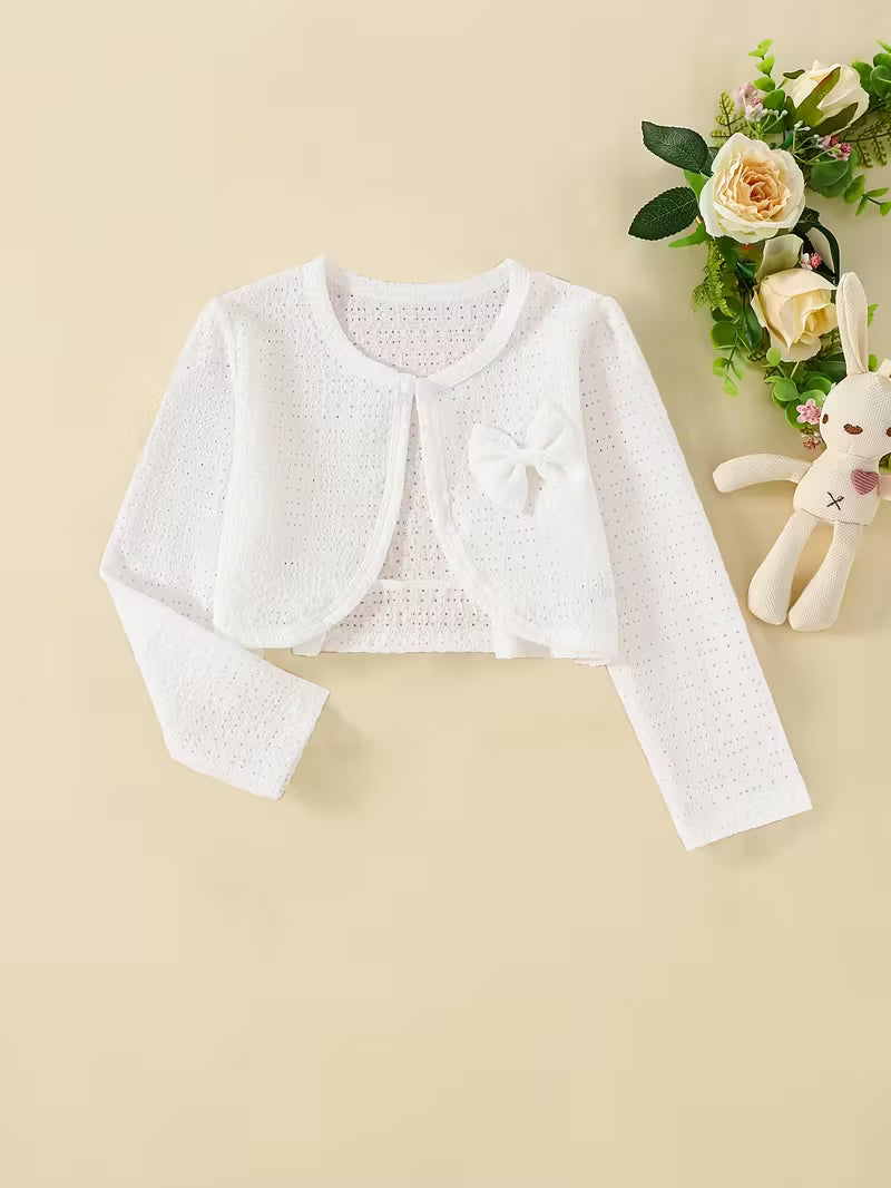 Girls' Fashion Long Sleeve Bow-Knot Bolero Jacket