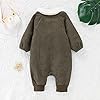 Winter Long Sleeve Corduroy Romper Solid Color Button Down Jumpsuit