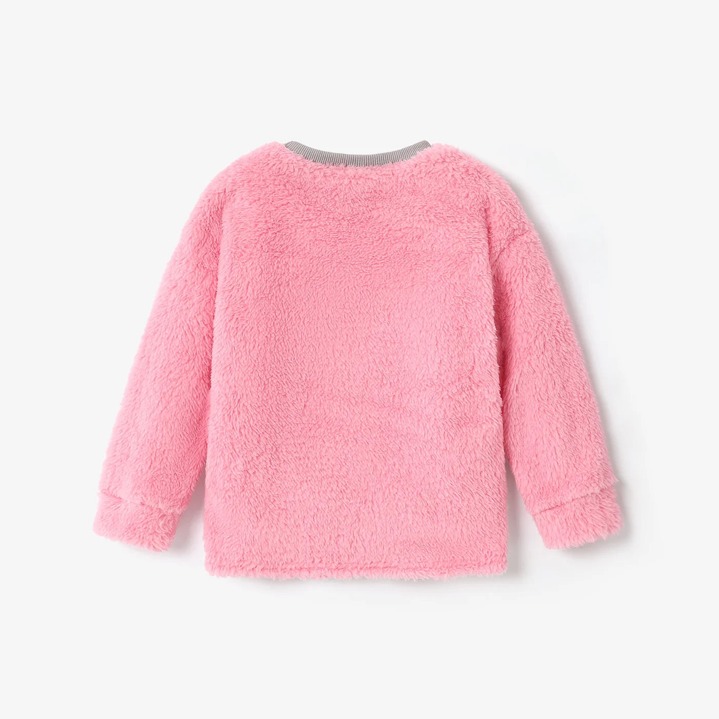 Kid Girl Sweet Colorblock Fleece Pullover Sweatshirt