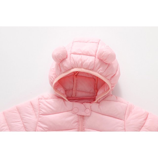 Warm Winter Jumpsuit for Baby Girls and Boys with Hooded Bear Ears, Down Coat, Padded Jumpsuit, Boys' Winter Coat, Heavyweight 4T Winter Coat, Boys' Jacket, Lightweight Nylon Jackets