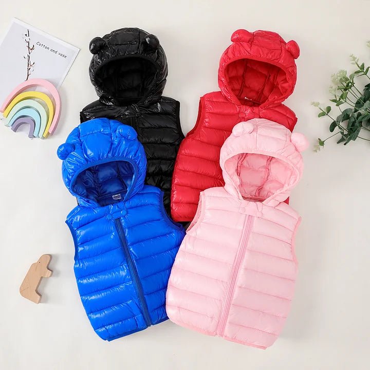 Boys Girls Puffer Down Vest Toddler Sleeveless Jacket