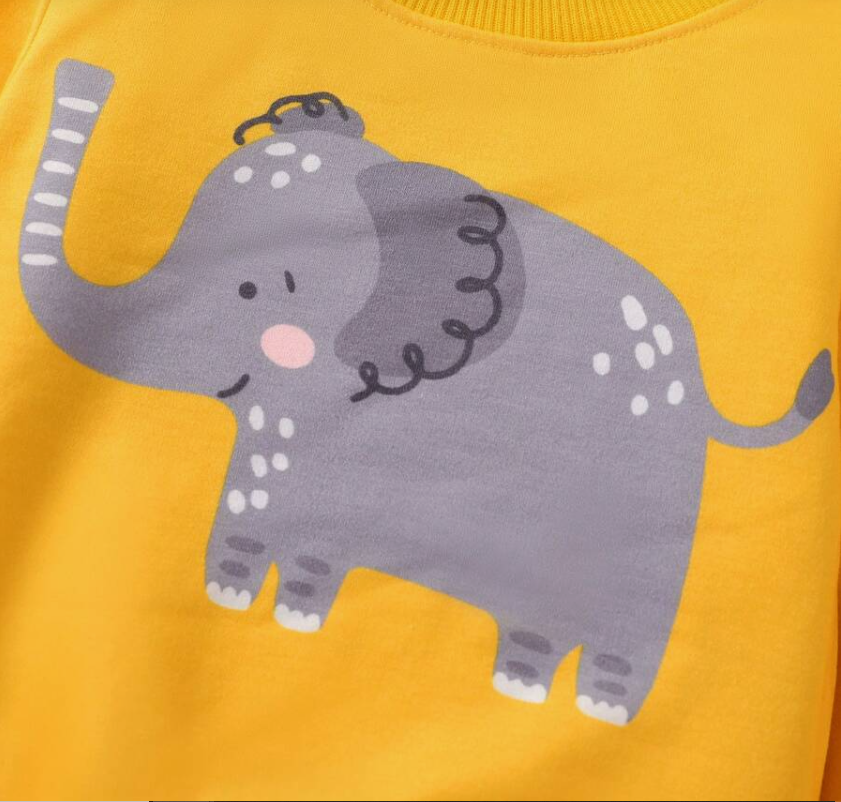 Cute unisex Sweatshirt elephant Print