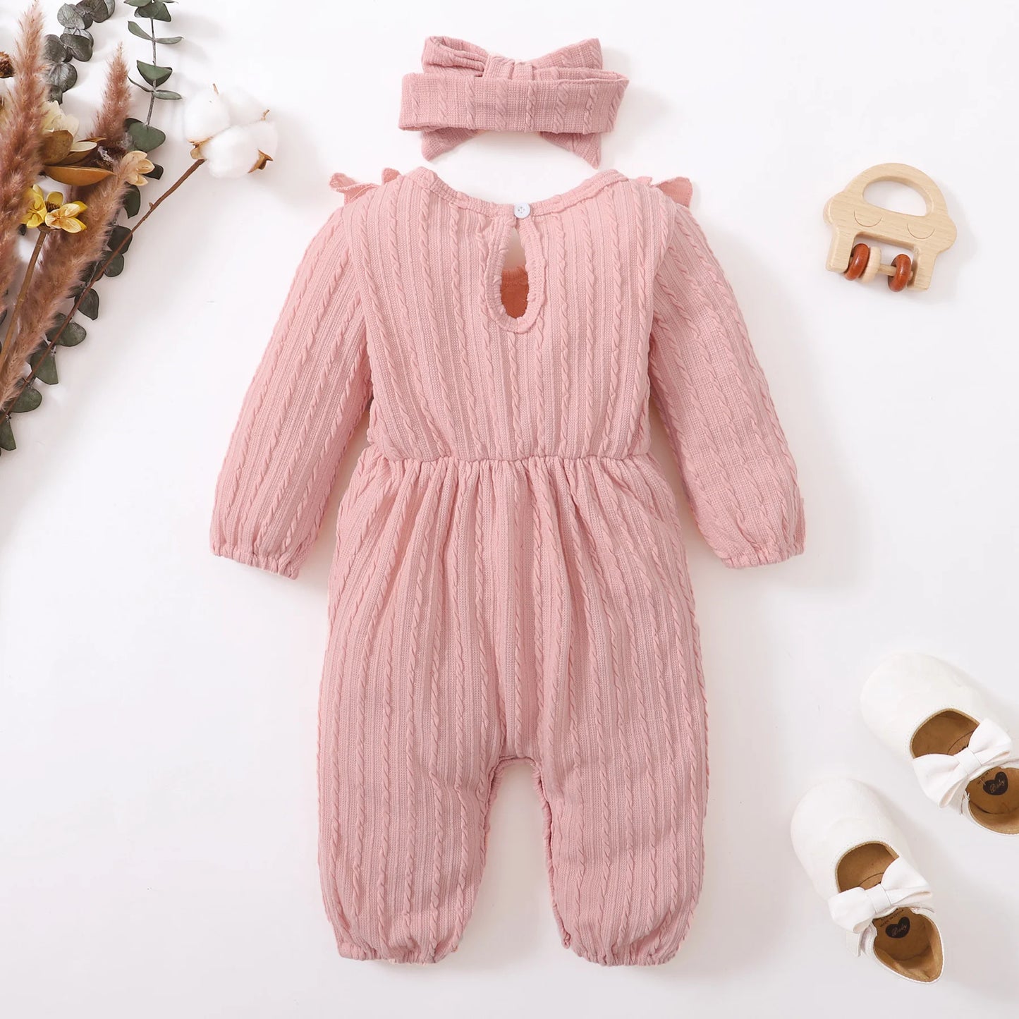 Baby all Long Sleeve Romper with bow
