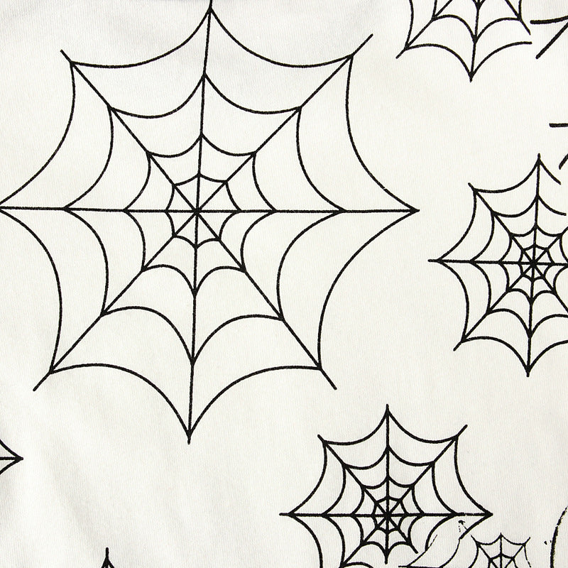 Long Sleeved Romper Spider Web