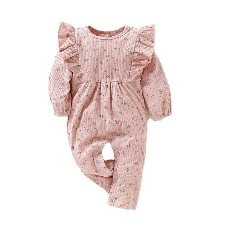 Winter Floral Baby Romper For Girl
