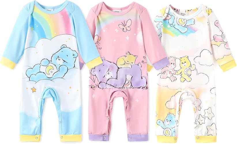 Care Bears Baby Girl Boy Clothes Long Sleeve Bodysuit Cotton Unisex Baby Romper