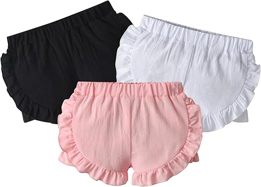 Blush Pink Ruffle Baby Bloomer Shorts
