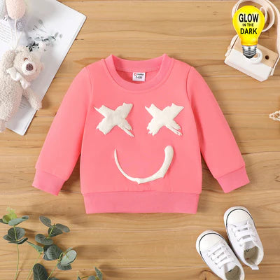 winter Glow in The Dark Print Long-sleeve Sweatshirt