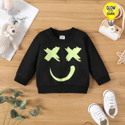 winter Glow in The Dark Print Long-sleeve Sweatshirt