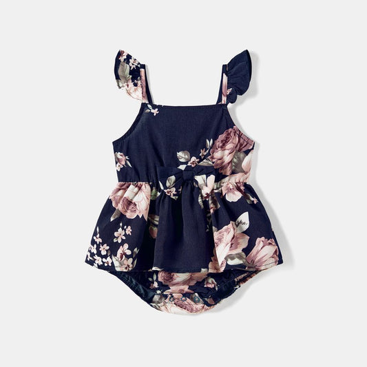 Floral Short-sleeve Romper