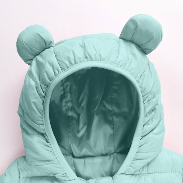 Cute Baby Girls Jackets Kids Boys Down Coats With Ear Hoodie Spring Girl Clothes Infant Children's Clothing for Boys Coat